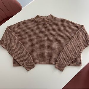 hollister cropped turtleneck knit sweater